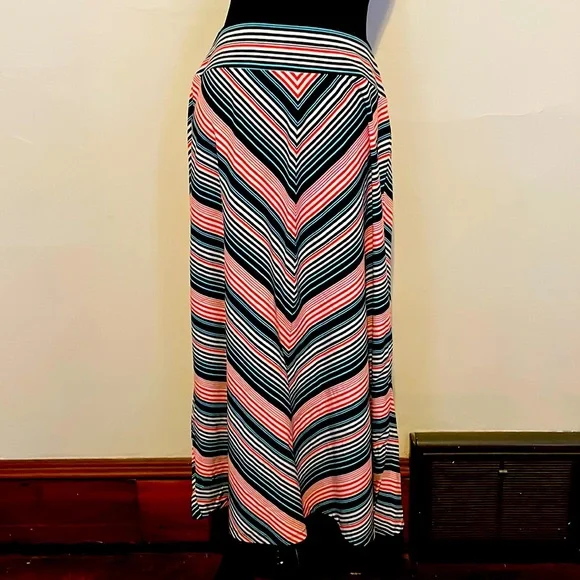 Talbots Skirts Talbots Petite Chevron Striped Knit Maxi Skirt